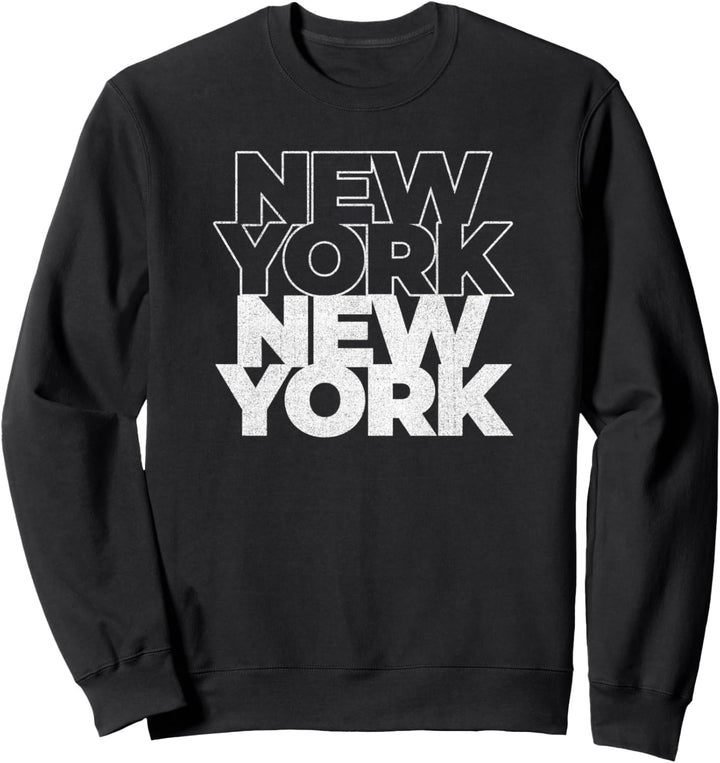 Trendy New York, New York Bold Text Stack Sweatshirt