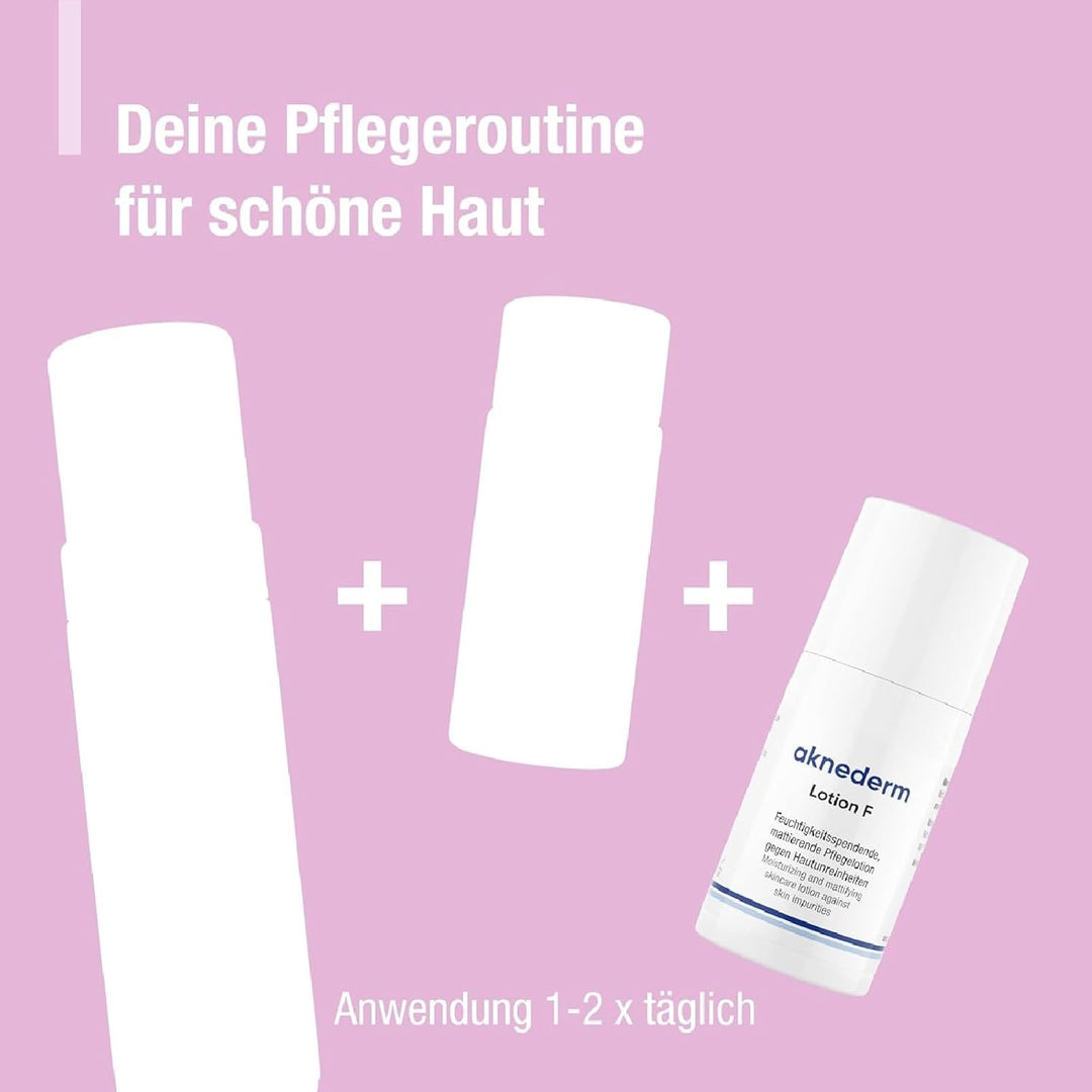Aknederm mattierende Gesichtslotion gegen Pickel &amp; Akne 2 x 30ml - Tageslotion für normale bis fetti