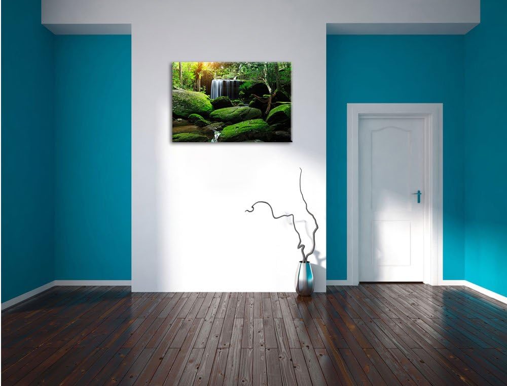 Pixxprint Regenwald in Thailand als Leinwandbild/Grösse: 100x70 cm/Wandbild/Kunstdruck/fertig bespan