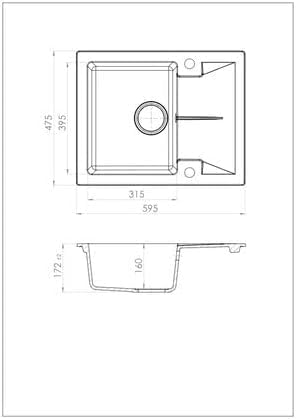 GRANMASTER Caro Granitspüle 1 Becken mit Armatur und Siphon - Spülbecken Arbeitsplatte Küche Waschbe