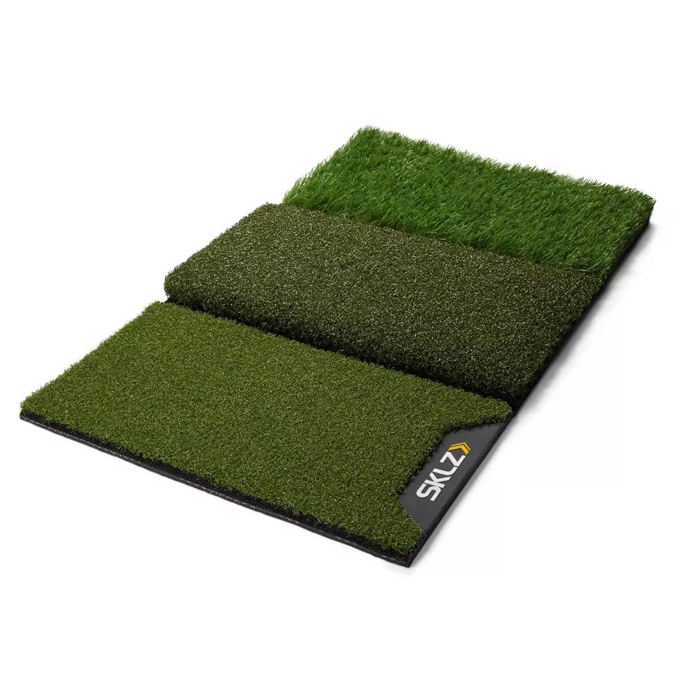 SKLZ Golf Übungsmatte, Spiel verbessern mit 3-Oberflächen-Design, robuste 63,5cm x 40,6cm Matte für