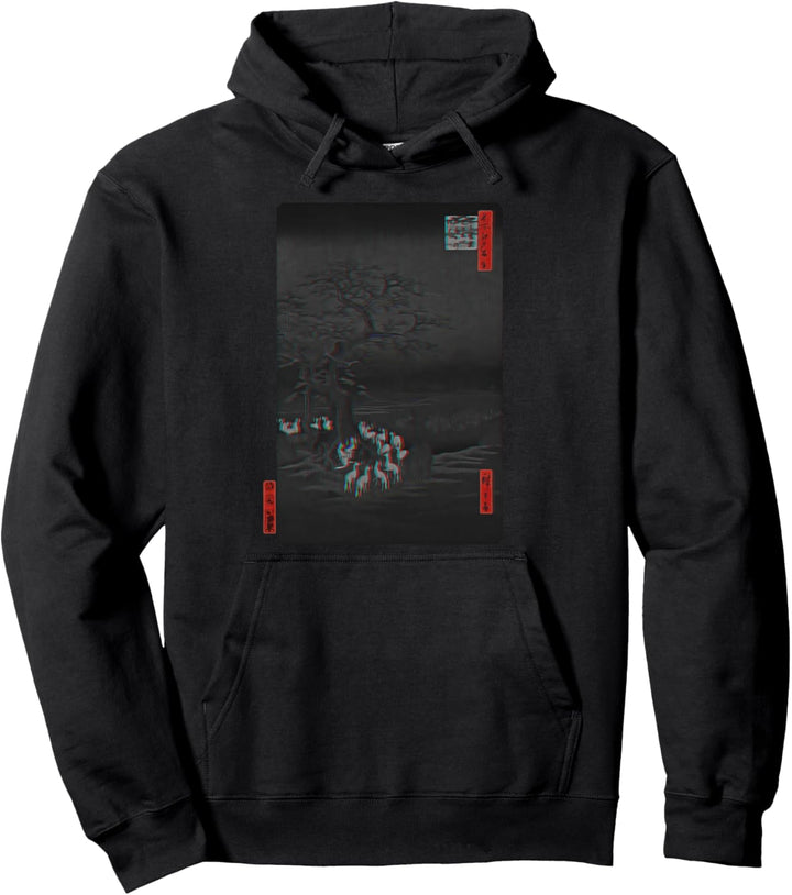 Kitsune Fuchs Outfit - Japan Aesthetic Vaporwave Anime Pullover Hoodie