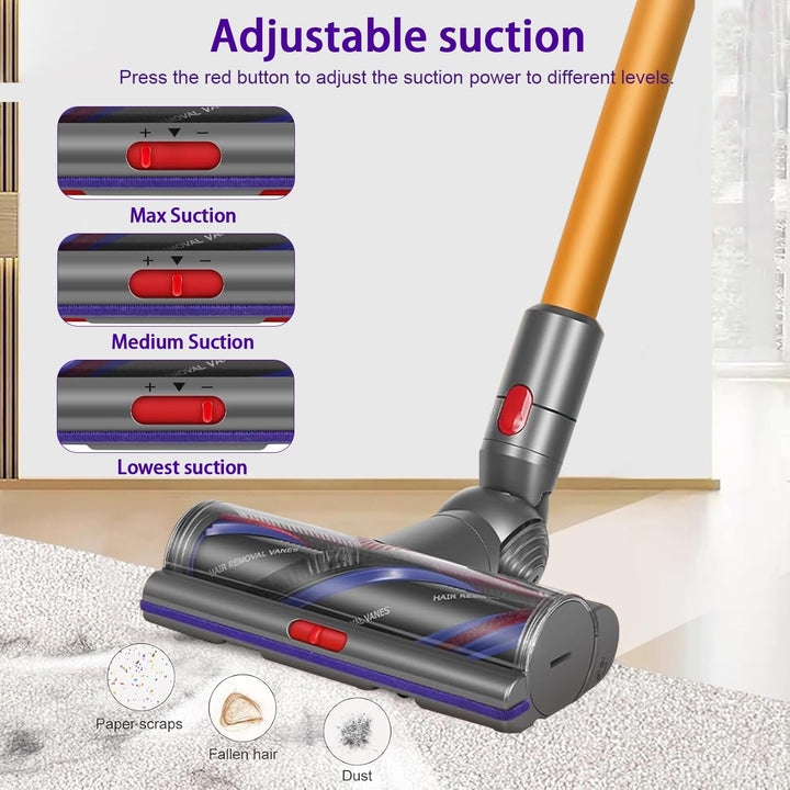 Torque Drive Bodendüse für Dyson V11 V15 V10 V7 V8 Staubsauger, Anti-Tangle Bürste zubehör Einstellb