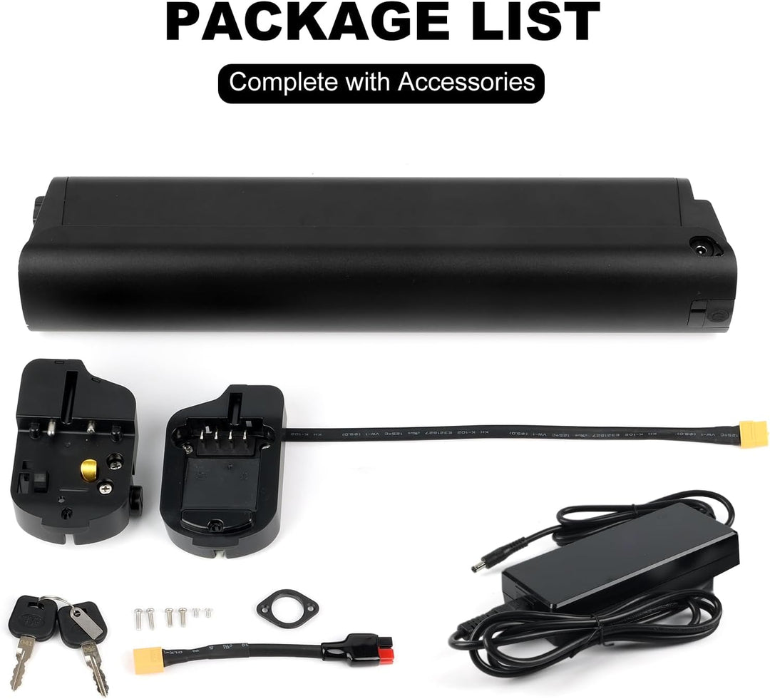 Ebike Akku 36V 15Ah Lithium-Ionen-Akku mit Ladegerät für 500W 350W 250W Motor, Umrüstsatz für Elektr