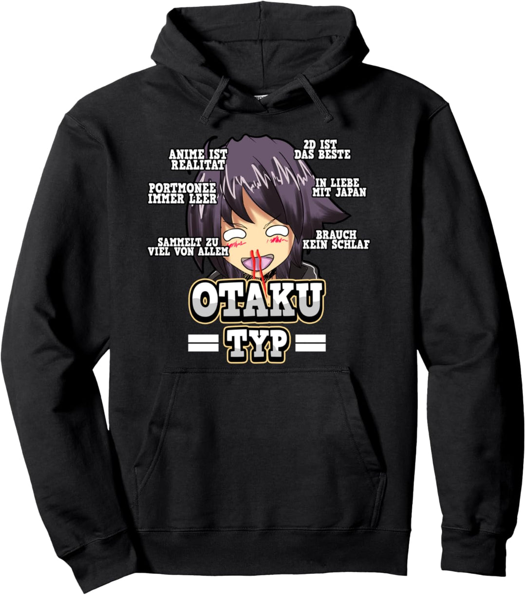 Anime Otaku Typ Lustige Charakter Weeb Sprüche Pullover Hoodie