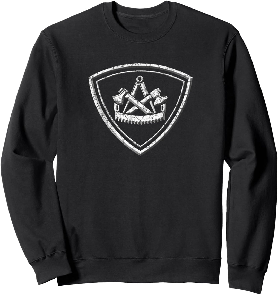 Zimmerer Zimmermann Emblem mit Zunftzeichen Sweatshirt