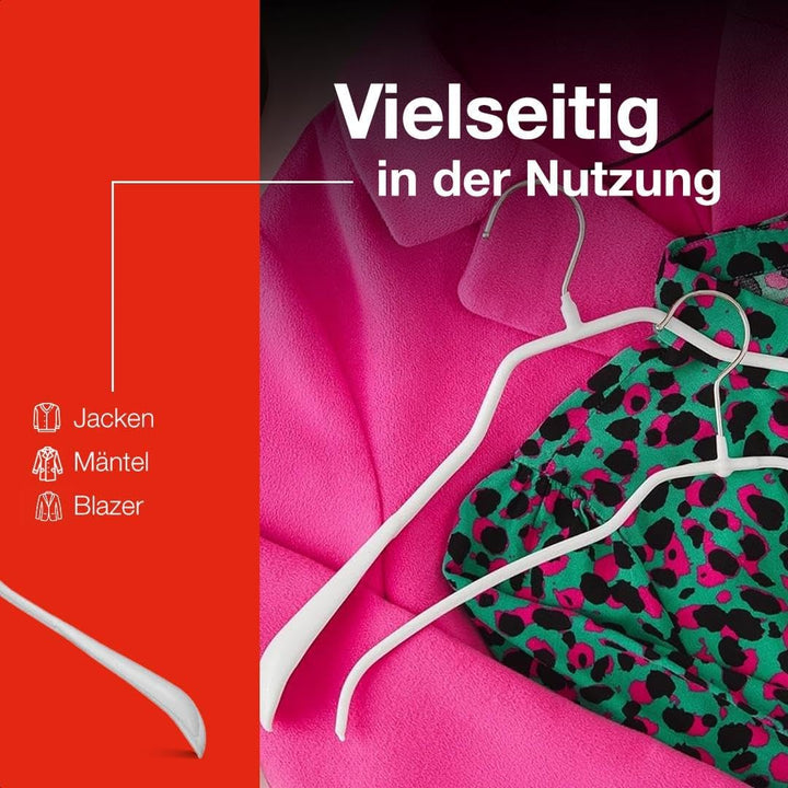 MAWA Kleiderbügel, Set mit 25 körpergeformten Metallkleiderbügeln, ideal für Mäntel, Jacken, Blazer