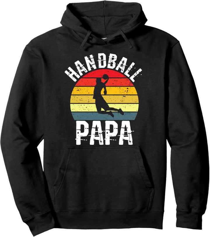 Handball Papa Handballspieler Dad Vatertag Pullover Hoodie