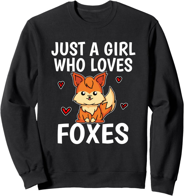 Just A Girl Who Loves Foxes Lustiges Fuchs Kostüm Sweatshirt