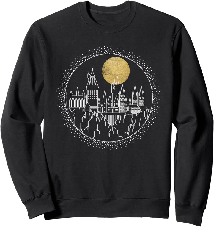Harry Potter Hogwarts Full Moon Line Art Sweatshirt