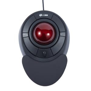 Wired Trackball Maus mit Scroll Wheel - Roter Ball