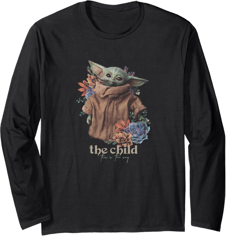 Star Wars: The Mandalorian The Child Floral Realistic Langarmshirt