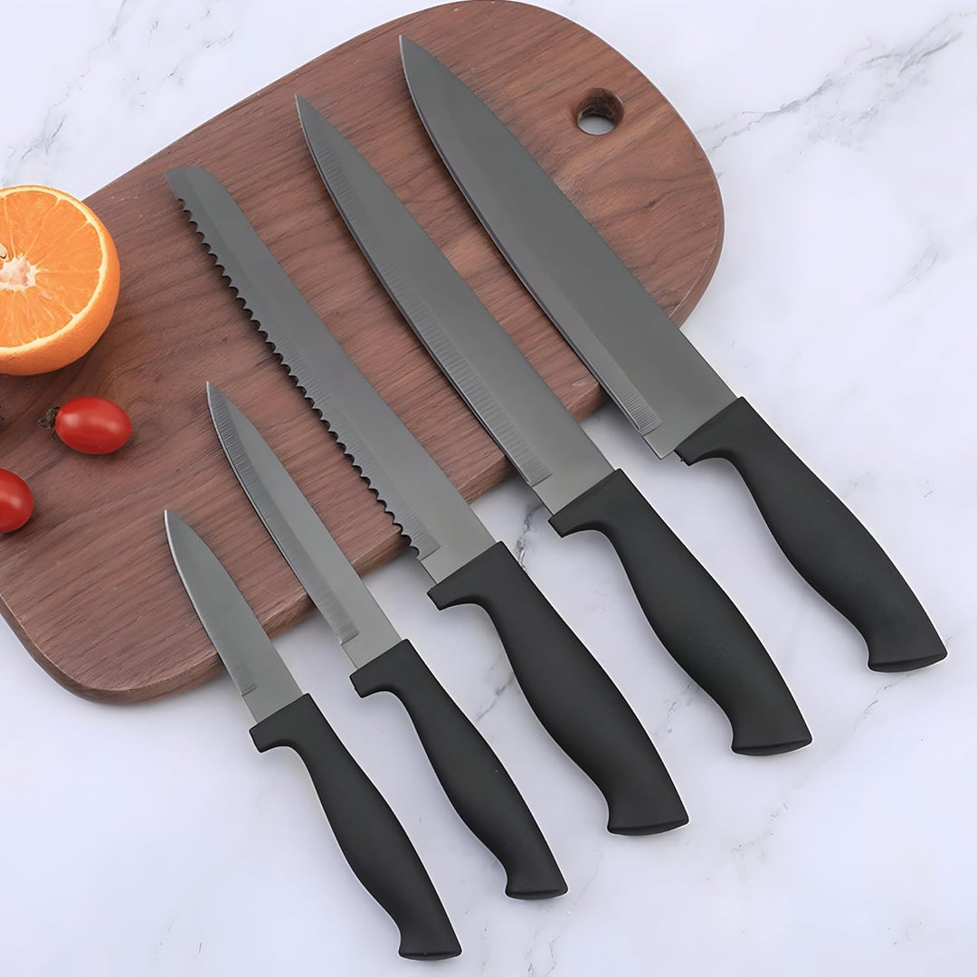 Retoo Messerset 16tlg Messerblock Küchenmesser Set, Kochmesser Set Edelstahl, Präzisionsklingen, Kra