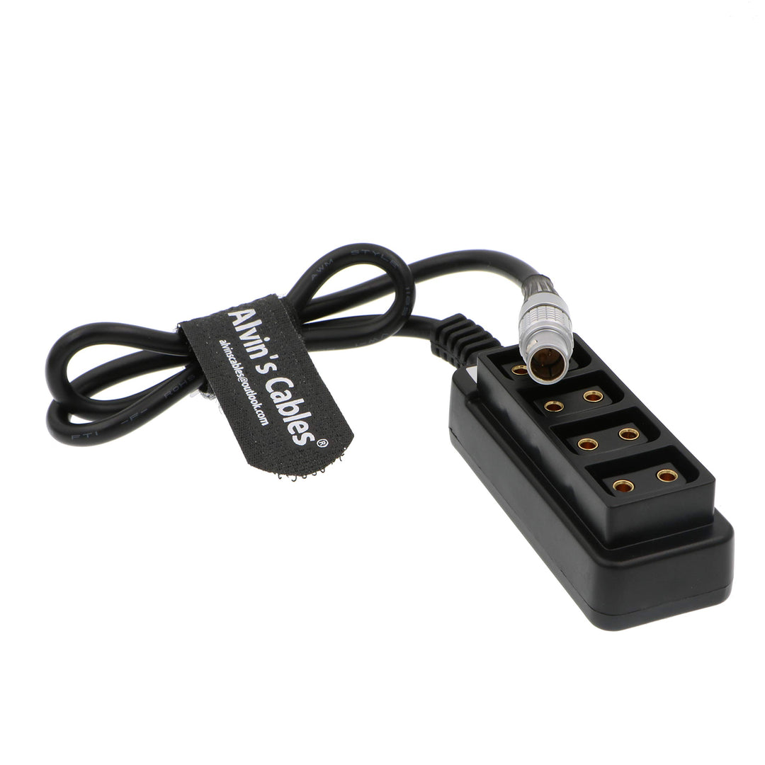 Alvin's Cables 2 Pin Stecker auf 4 D-Tap Splitter Kabel für ARRI RED DSMC2 Jetpack RTmotion Sidekick