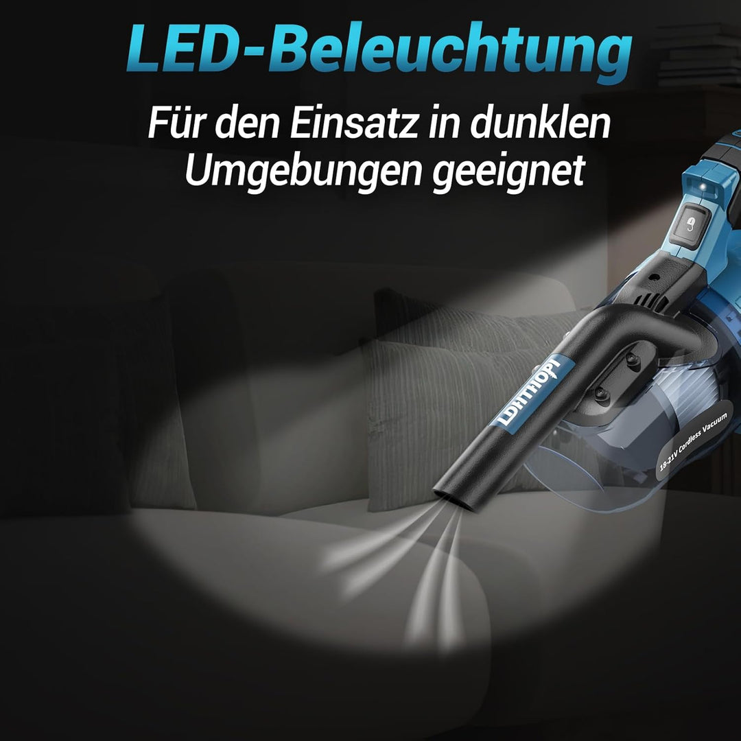 LDHTHOPI Akku Staubsauger für Makita 18V,20000 Pa Starke Saugleistung,1,28 kg Leichter Staubsauger m