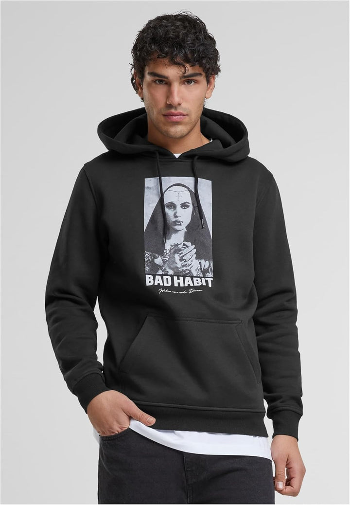 Mister Tee Herren Bad Habit Hoody Hooded Sweatshirt XS Schwarz, XS Schwarz