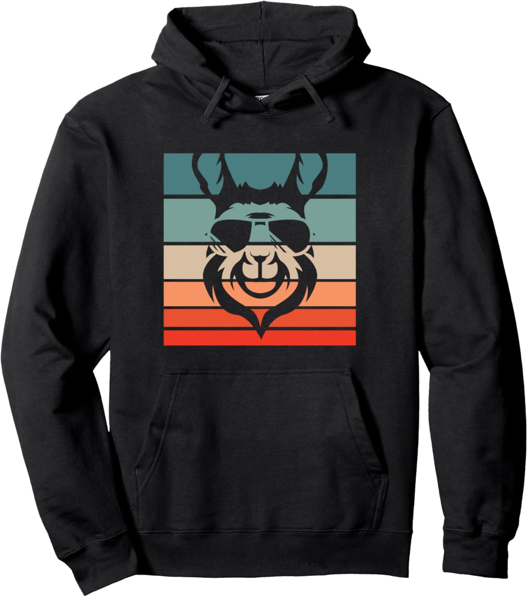 Lama Retro Style Vintage Pullover Hoodie