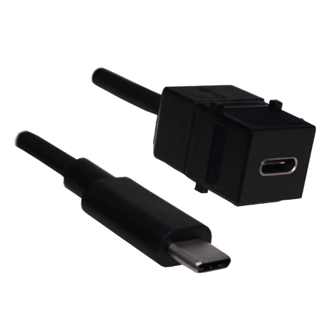 BACHMANN Keystone USB 3.1 Kupplung Typ C PD 60W Buchse/Stecker, 0,5 m