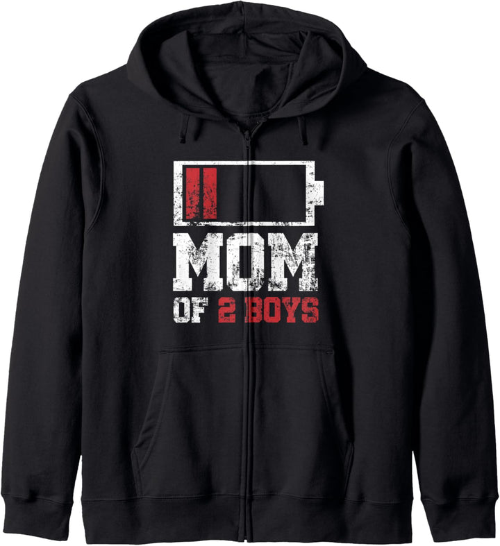 Mutter von 2 Jungen Lustiges Geschenk vom Sohn Muttertag Kapuzenjacke