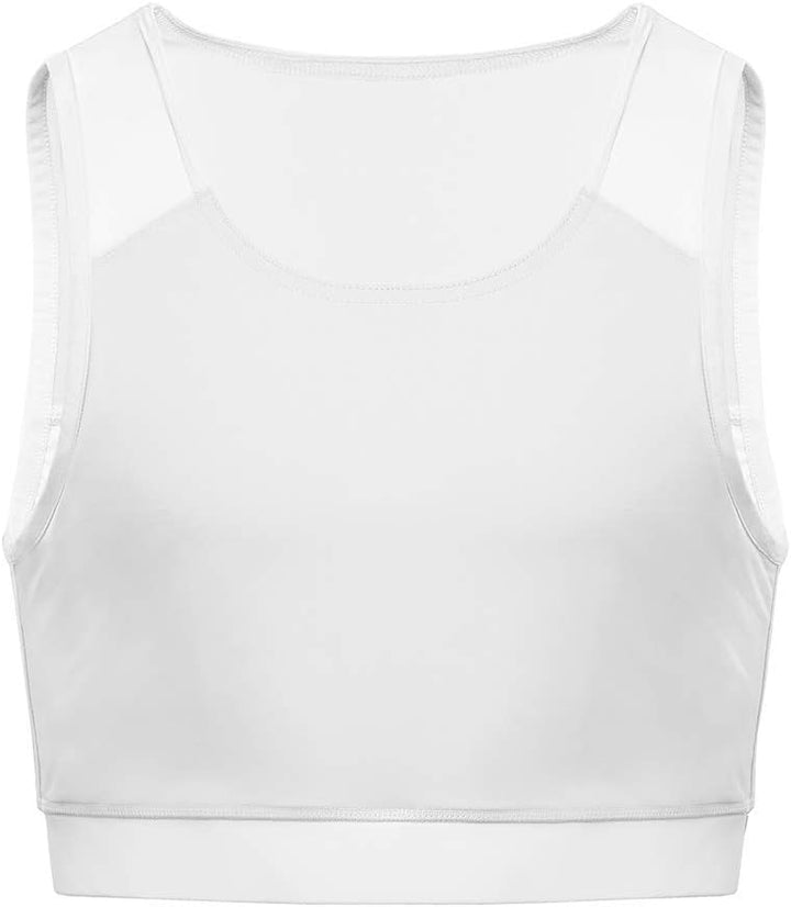 Idtswch Brustbinder für Transgender Brustbinder Half Ftm Binder Brust Kompressions-BH S Weiss, S Wei
