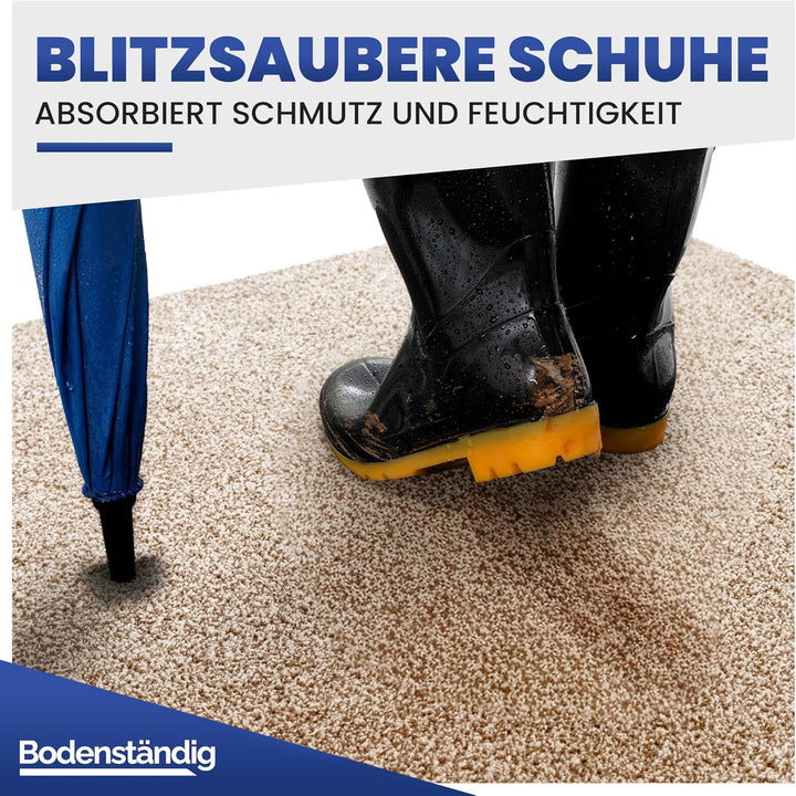 Mibao Fussmatte Innen 60 x 90 cm, Schmutzfangmatte für den Eingangsbereich, Türmatte, rutschfeste, S