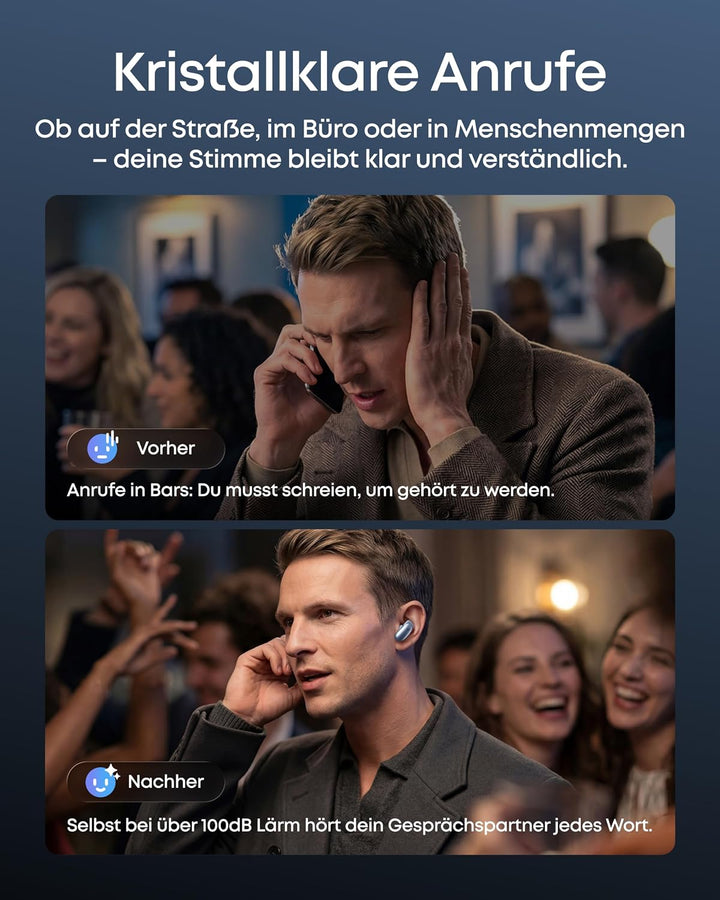 soundcore Anker Liberty 5 Pro, Guinness World Record Anrufqualität 10 Mikros, Noise Cancelling Kopfh