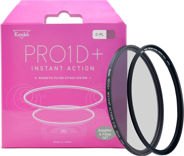 Kenko PRO1D+ INSTANT Action C-PL&amp;Adapter Ring Set 77mm Magnetic Effect Filter C-PL Set 77mm, C-PL Se
