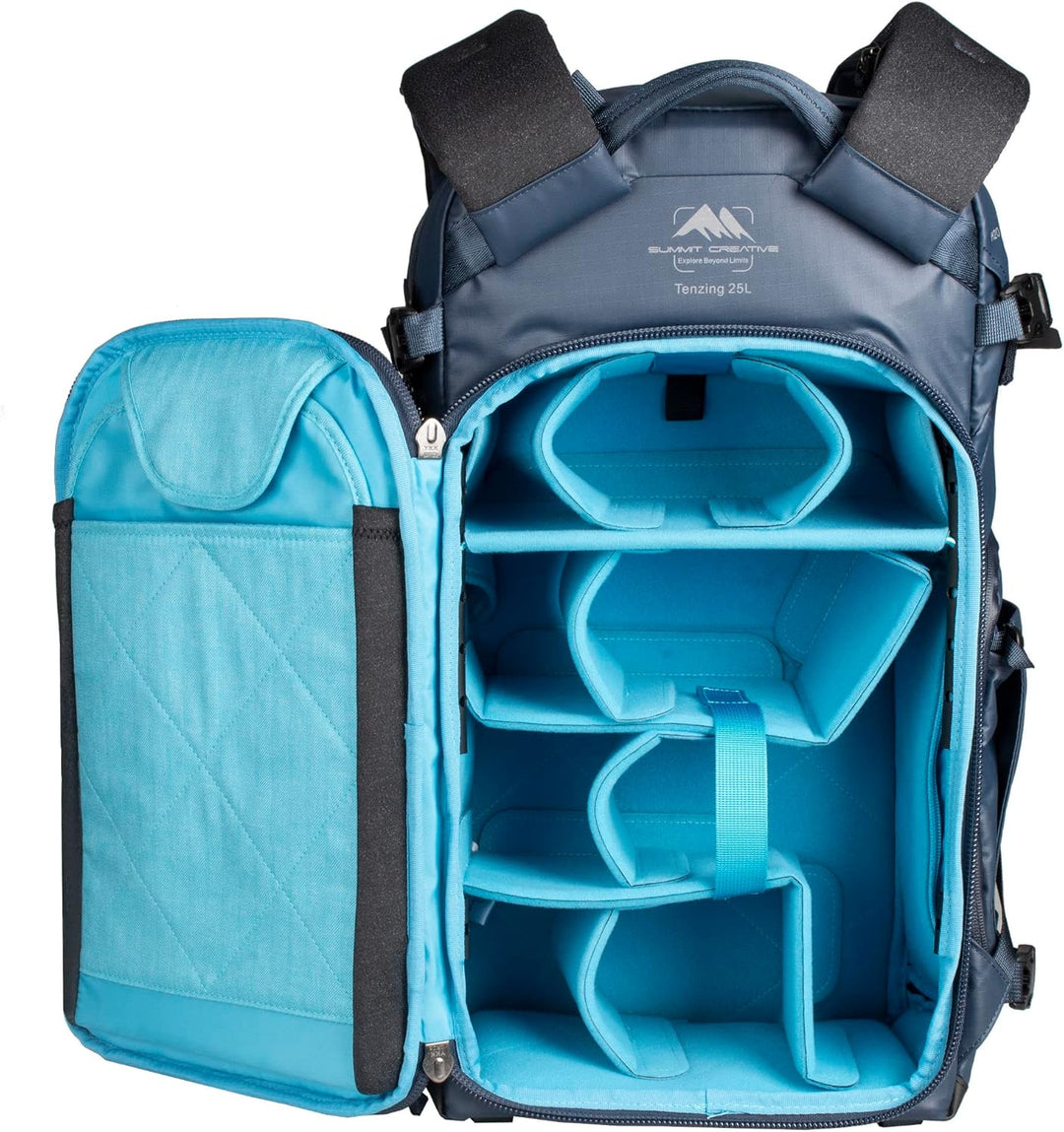 Summit Creative Tenzing Kamerarucksack mit Reissverschluss 25L Blau, 25L Blau