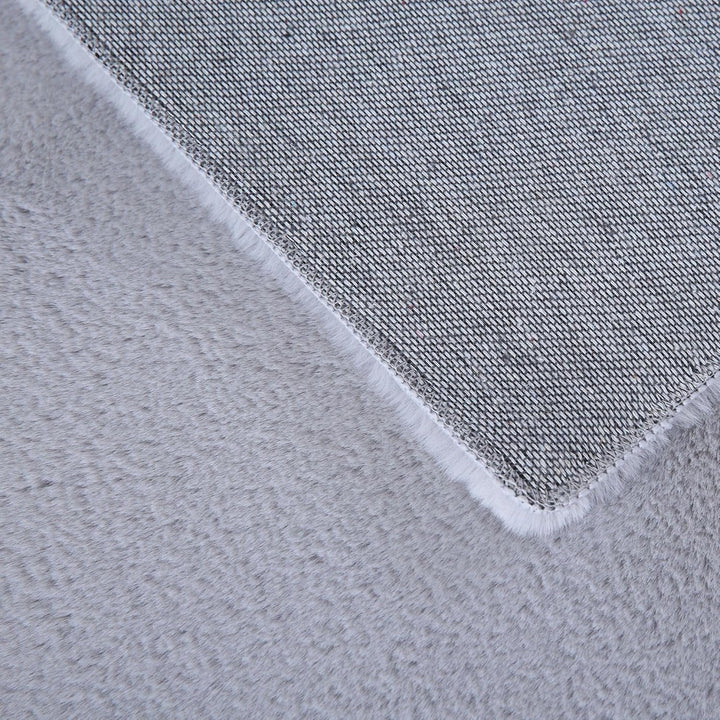 Carpetsale24 Teppich Wohnzimmer Einfarbig Modern Design 160 x 230 cm Silberfarbe - Hochflor Teppich