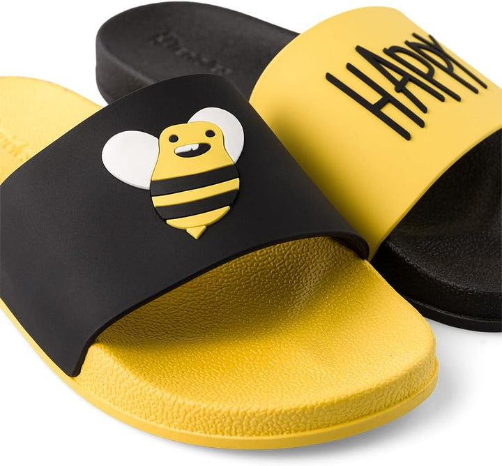 Dedoles Badeschuhe Damen Herren &amp; Kinder Badesandalen lustige Designs Bücher Kaffee Party Pizza Fuch