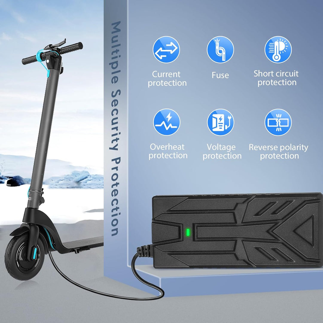 Ladegeräte für Scooter，42V 2A E Scooter Ladegeräte，Hoverboard Ladekabel，18V-36V Universal Elektrorol