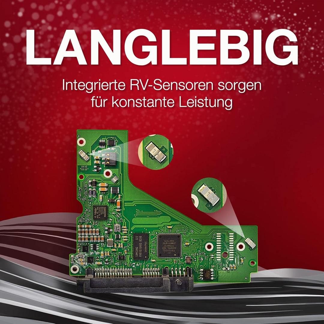 Seagate IronWolf 6 TB interne Festplatte NAS HDD, 3.5 Zoll, 5400 U/Min, 256 MB Cache, SATA 6 Gb/s, s