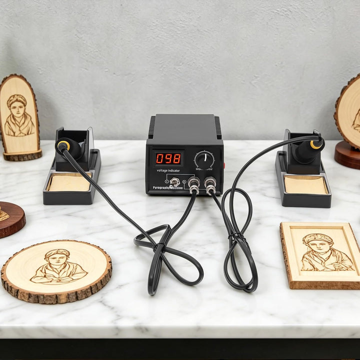 60W einstellbare Digital Pyrographiemaschine für Holz und Leder