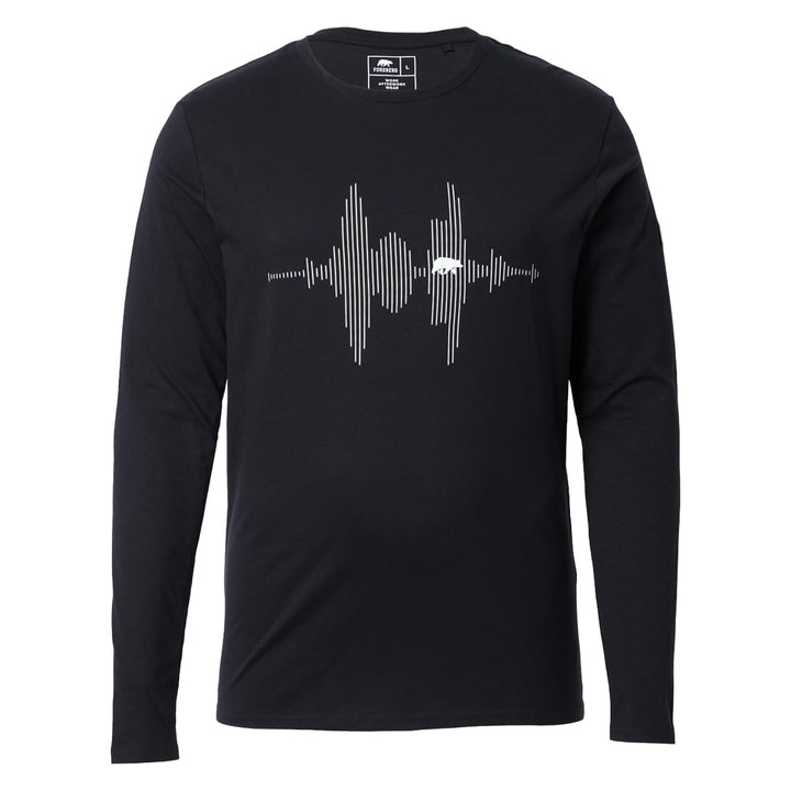 FORSBERG Longsleeve mit Audiowelle M Schwarz, M Schwarz