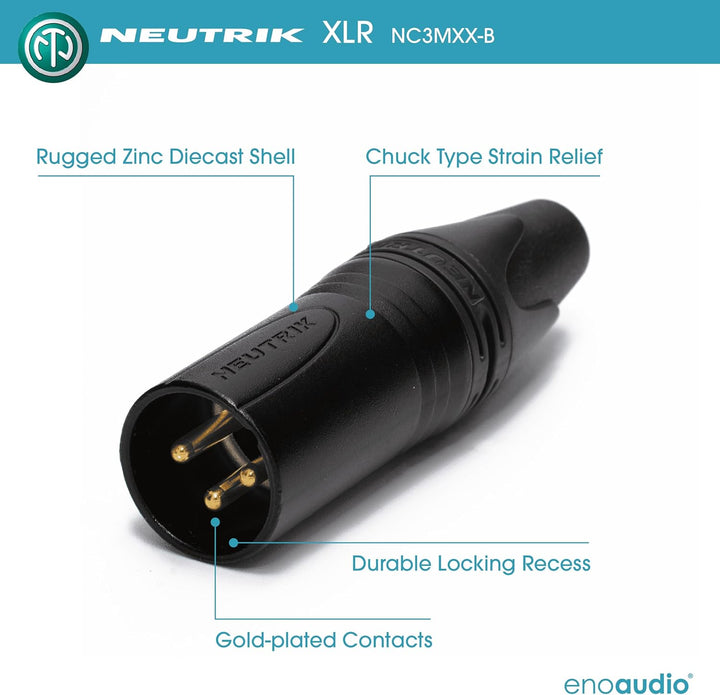 enoaudio Mogami 3080 AES/EBU Digital Kabel 110 Ohm | Neutrik Gold XLR female - XLR male | HiFi, 5,0