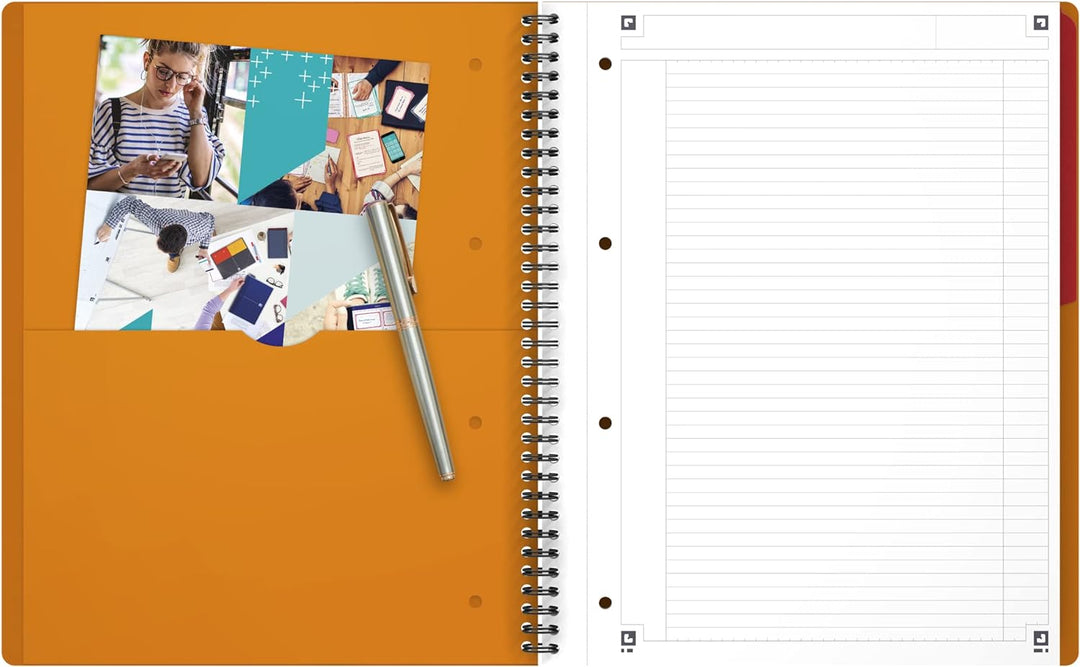 Oxford Activebook Interantional A4, liniert, 160 Seiten, versetzbares Register, Dokumententasche, 5