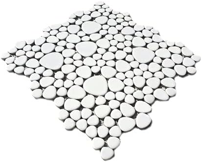 Mosaikfliese Keramik Mosaik Kiesel uni weiss matt Küche Badezimmer MOS12-0111_f