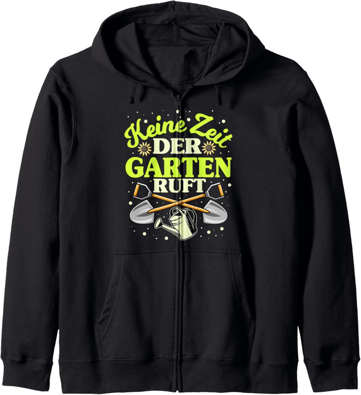 Der Garten ruft, lustiges Sprüche Hobbygärtner Motiv Kapuzenjacke