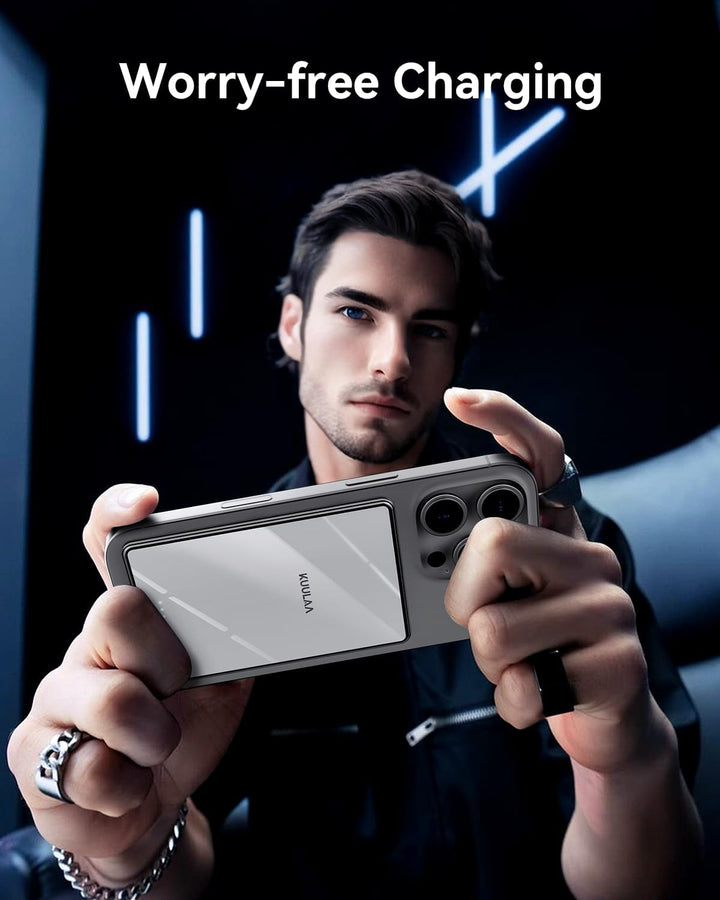 Kuulaa Ultra Slim PowerBank, 5000 mAh, MagSafe PowerBank mit Type C 20W Ausgangsleistung, Schnelllad