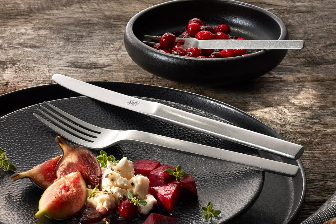 ZWILLING Minimale Vintage Besteckset 68-teilig, Für 12 Personen, Spülmaschinengeeignet, Edelstahl, G