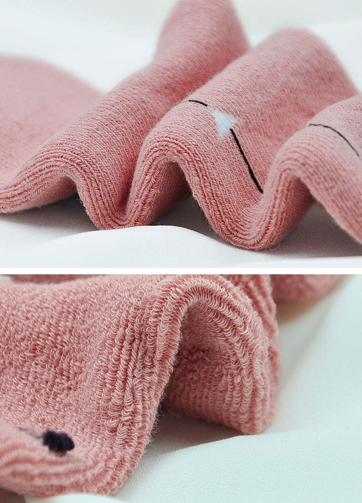 LOFIR Dicke Kinder Socken aus Baumwoll Winter Warme Thermo Socken für kleine Mädchen Jungen Kleinkin