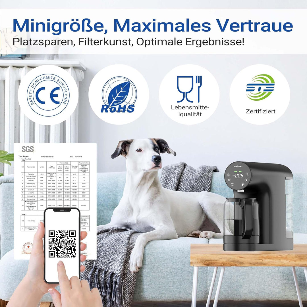 Ecoviva Ersatz-CF-Filterkartusche für Arbeitsplatten-Umkehrosmoseanlage WP-RO-200G, CF