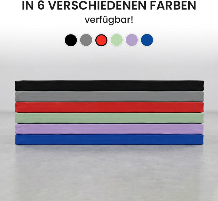 Jeflex - Weichbodenmatte & Turnmatte 150 x 100 x 8 cm MADE IN GERMANY/Gymnastikmatte tragbar/platzsp