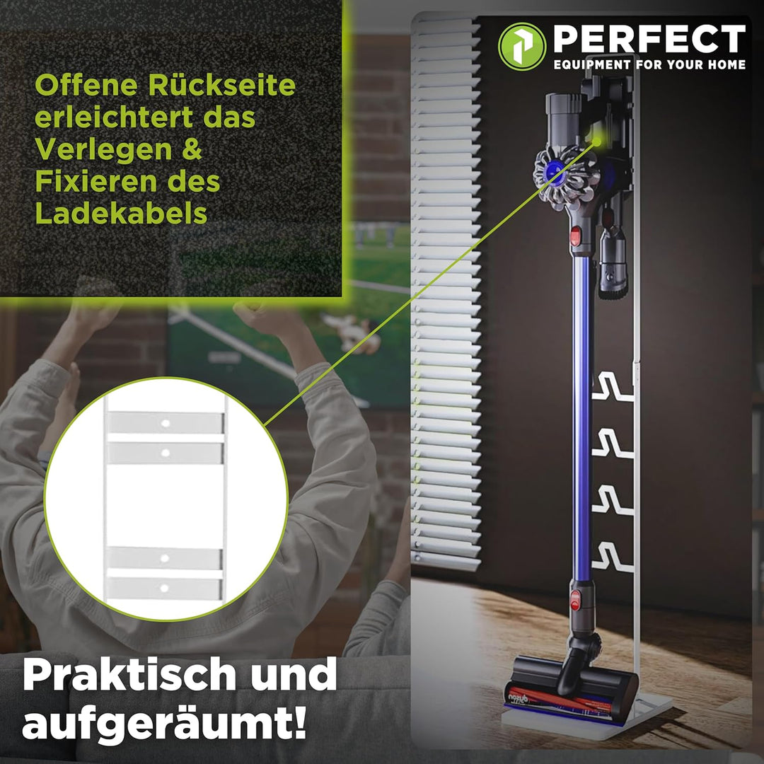 Perfect, Staubsauger-Ständer, Standfuss Organizer für Dyson V6 Pro, V7, V8, Cyclone Fluffy/Absolute,
