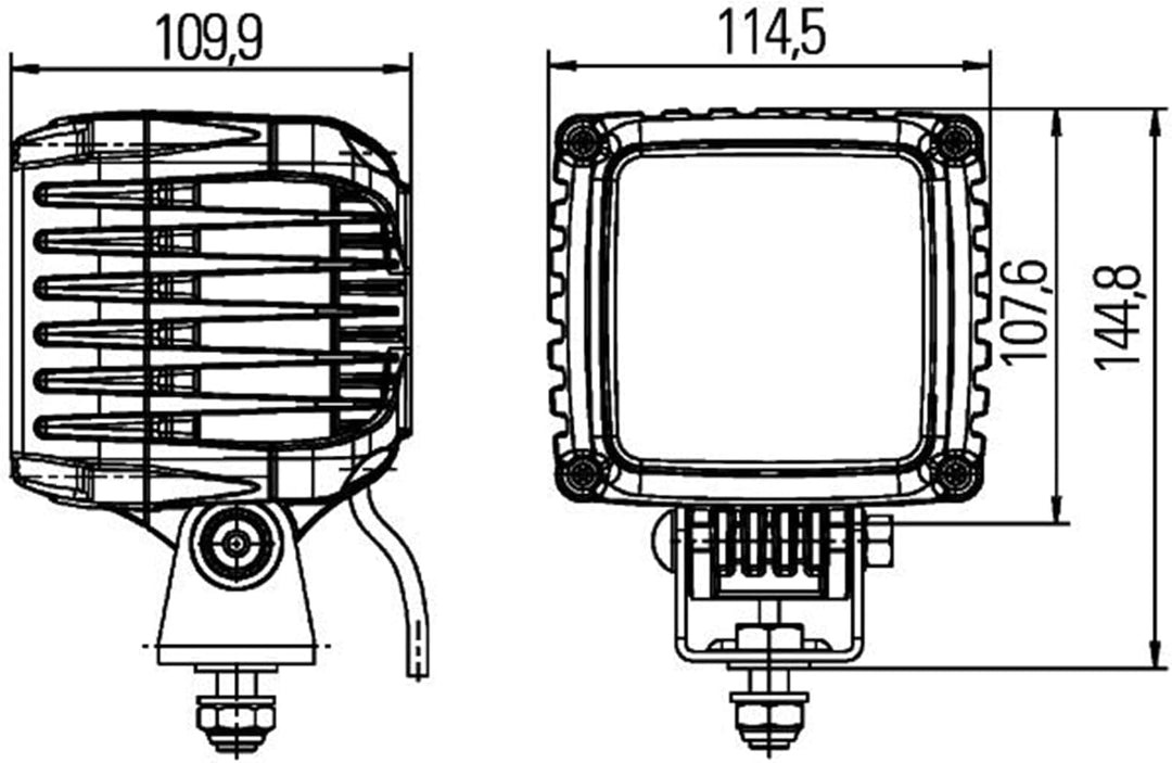 HELLA - LED-Arbeitsscheinwerfer - Power Beam 3000 - 24/12V - 1GA 996 192-001 mit Pressglasscheibe Na