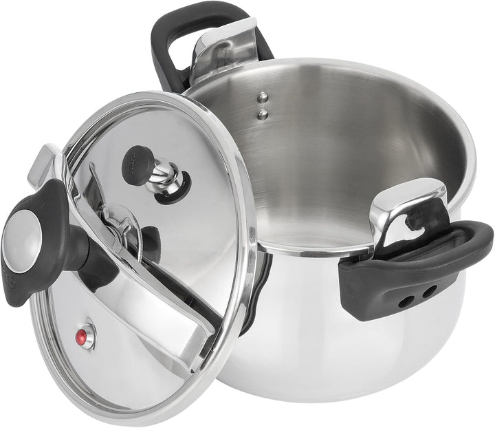 Jata Hogar OPC4 Schnellkochtopf, Silber, 8 Liter