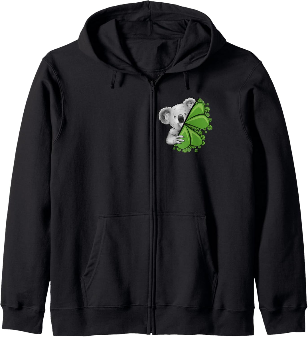 Lucky Shamrocks Kleeblätter irischer Koala Bär Kapuzenjacke