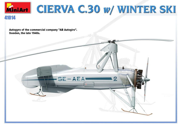 Mini Art 550041014 Militär MiniArt 41014 1:35 Cierva C.30 m. Ski-originalgetreue Nachbildung, Modell