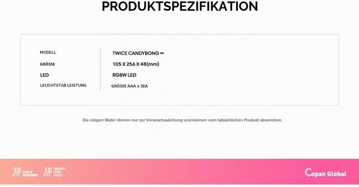 Zweimal – Candybong – offizieller Leuchtstab