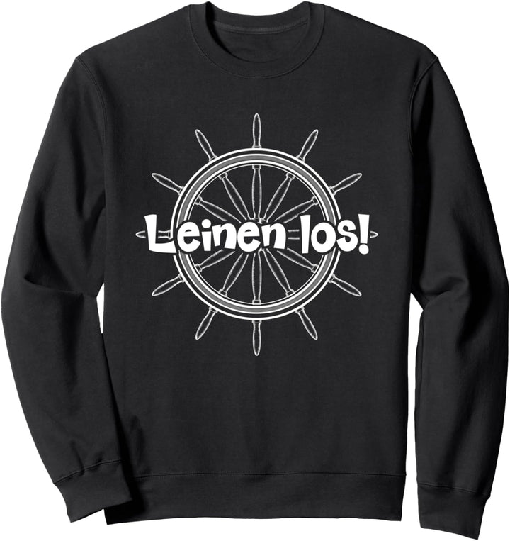 Leinen los mit Kompass Kurs halten Skipper Segler Katamaran Sweatshirt